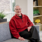 senior man in red